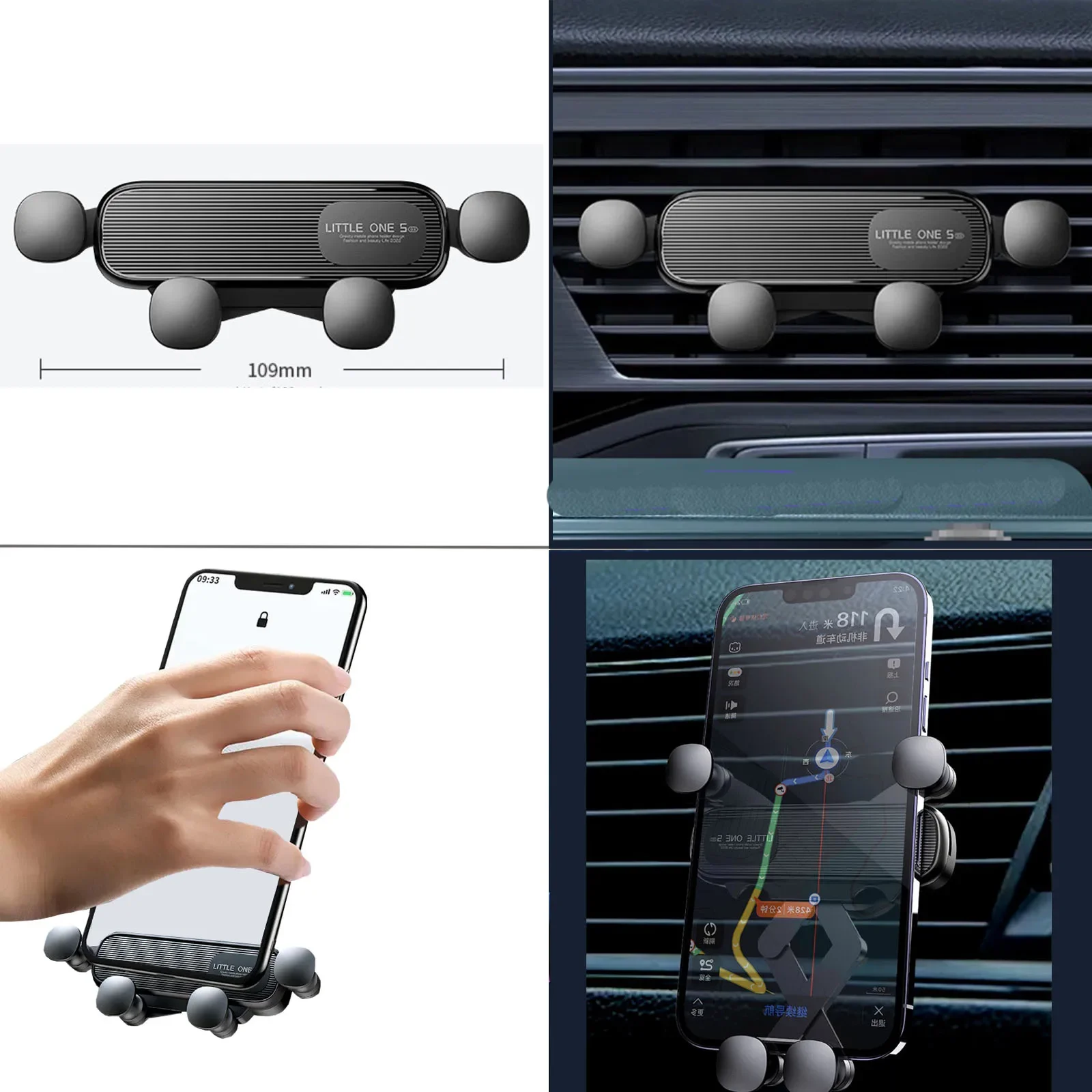 Soporte para teléfono de navegación compatible con mercedes-benz GLA 2016 2017 2018-2019 X156 (8.0 pulgadas), accesorios personalizados para coche