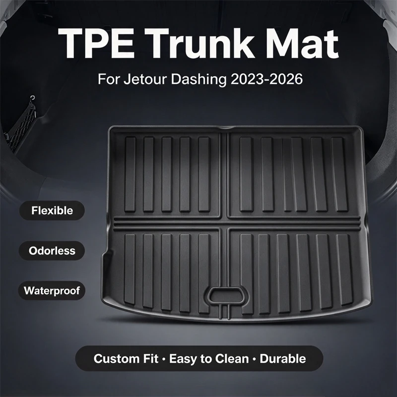 For Jetour Dashing 2023 2024 2025 2026 Eco-Friendly TPE Trunk Mat Non-Slip Dustproof Car Cargo Liner Auto Interior Accessories