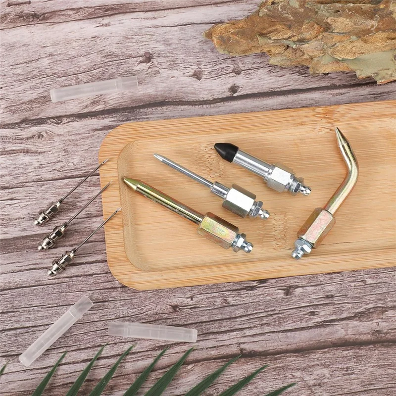 BYBS-7Pcs Grease Needle Accessory Set Grease Needle Dispenser Grease Fitting Tool Attachment Accessories
