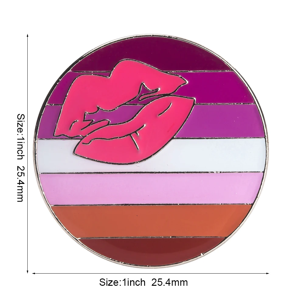 1-3-5-10-50-100pcs Lipstick Lesbian Badge Brooch Natinal Lapel Pins Flag Lapel Pins Country Flag Badge