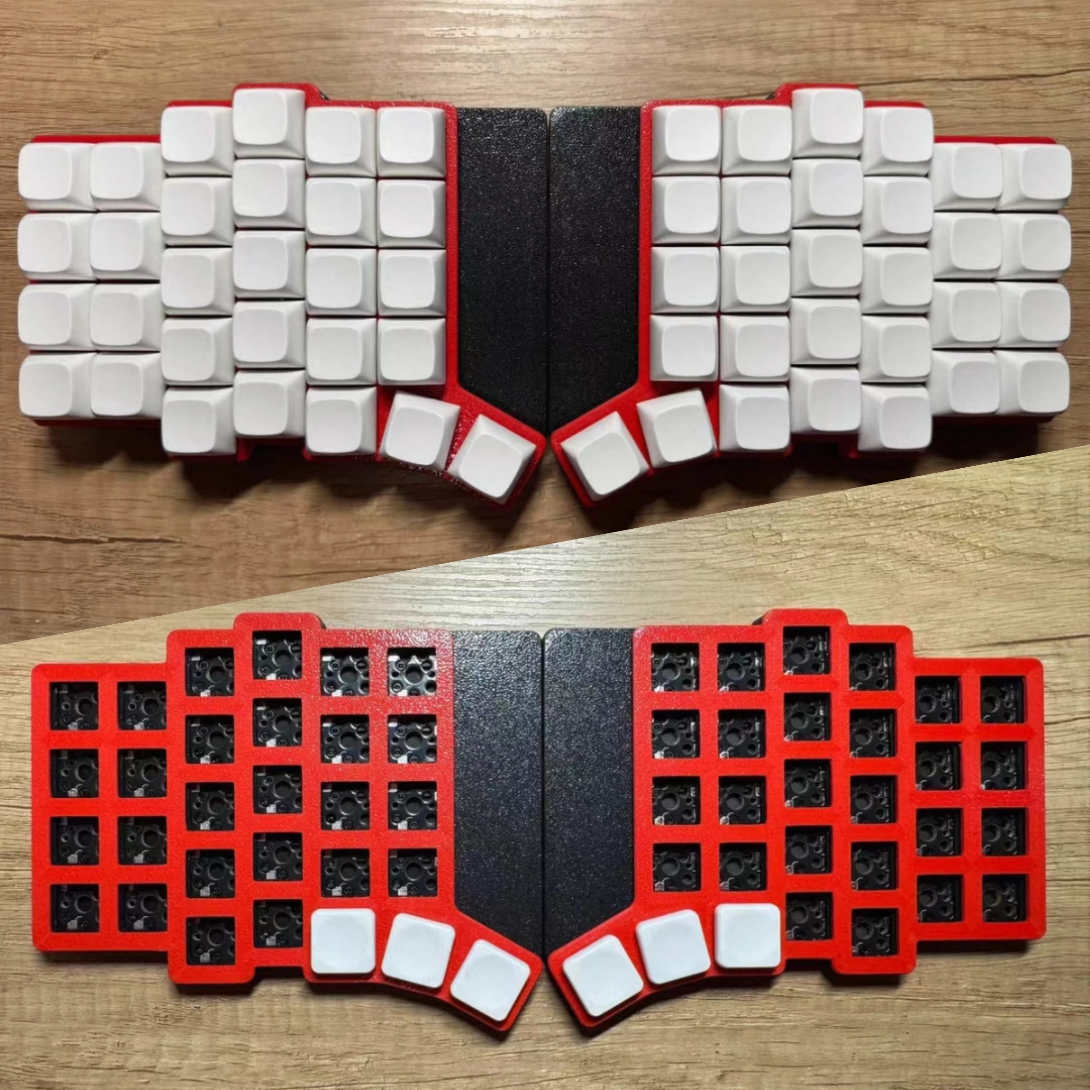 Flake 58 Split Keyboard Wireless Bluetooth Hot Swap Ergonomics Split Mechanical Keybaord Custom MX CHOC Switch ZMK Studio Keymap