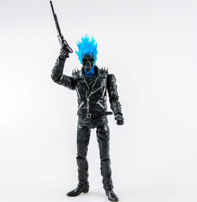 Ghost Rider Johnny Blaze Double Head Action Figure Soul Chariot Collectible Model Toy Ornament For Fans Festival Gifts view 2