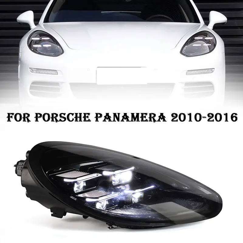 Car Headlight For Porsche Panamera Headlights 2010-2016 970.1 970.2 LED Laser Matrix Head Lamps Upgrade 2024 Style