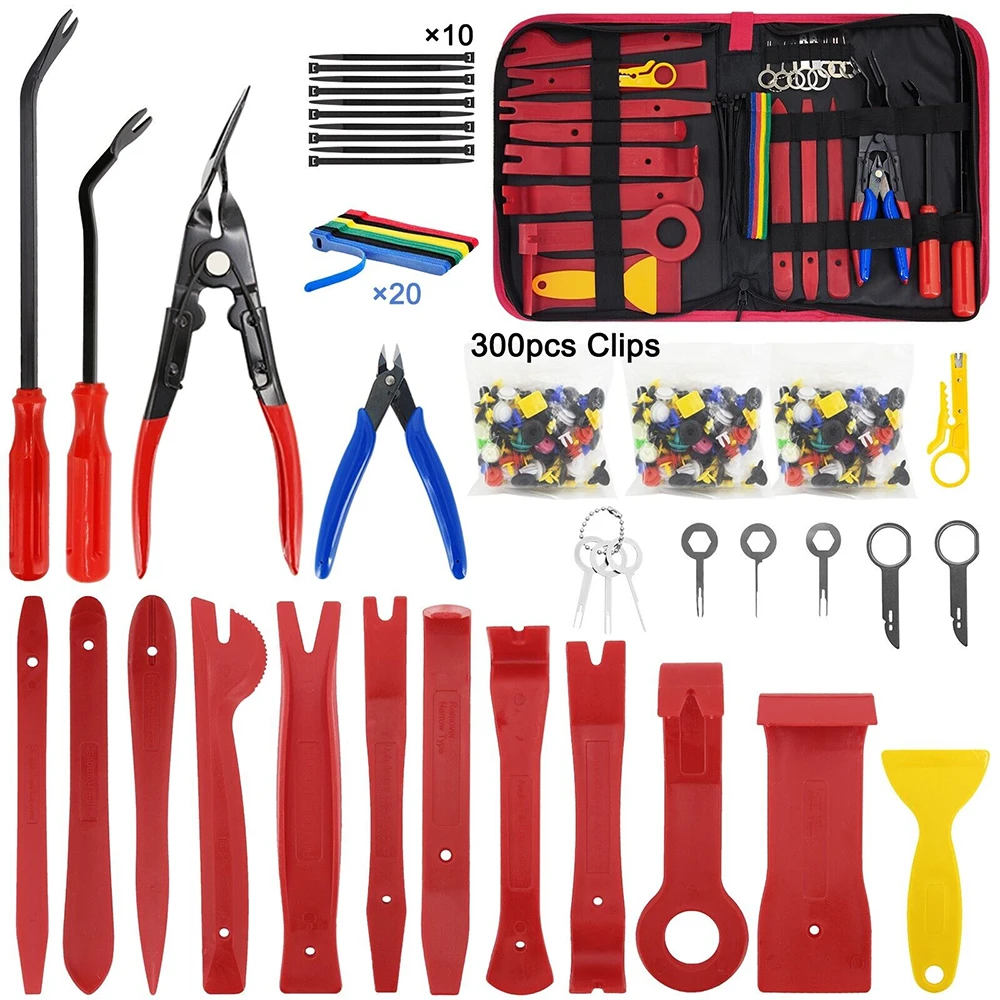 335-Piece Tool Kit For Car Audio Installation And Removal Interior Door Panel Pry Plate Navigation Instrument Clip Set