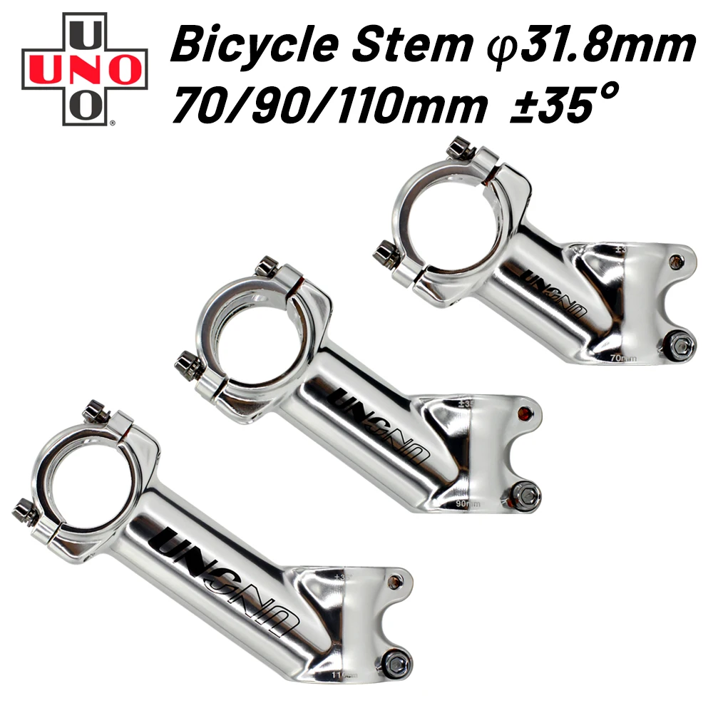 UNO MTB Bicycle Stem Riser 35 Degree Road Bike Handlebar Extender 31.8x90/110mm BMX Stem Parts Bicycle Handlebar Stem Down Stem