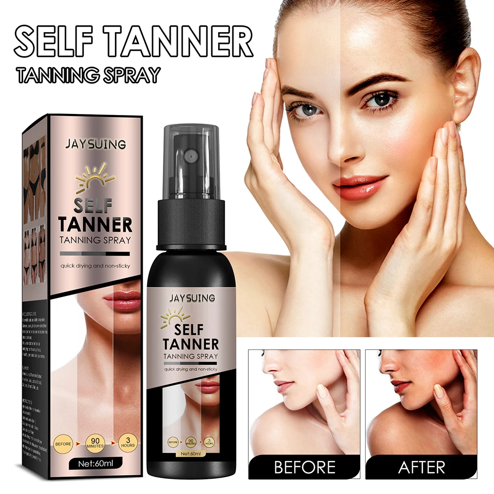 Self Tanning Sprays Mist Airbrush Bronzing Mist Sunless Tanning Solution Deep To Natural Sprays Quick Tan Sprays For Body 60ml