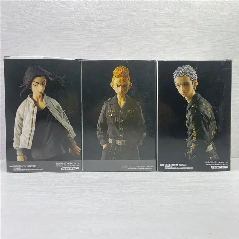 Bandai Tokyo Revengers Baji Keisuke Mitsuya Takashi Hanagaki Takemichi Anime Action Figures Collection Ornaments Figure Toys