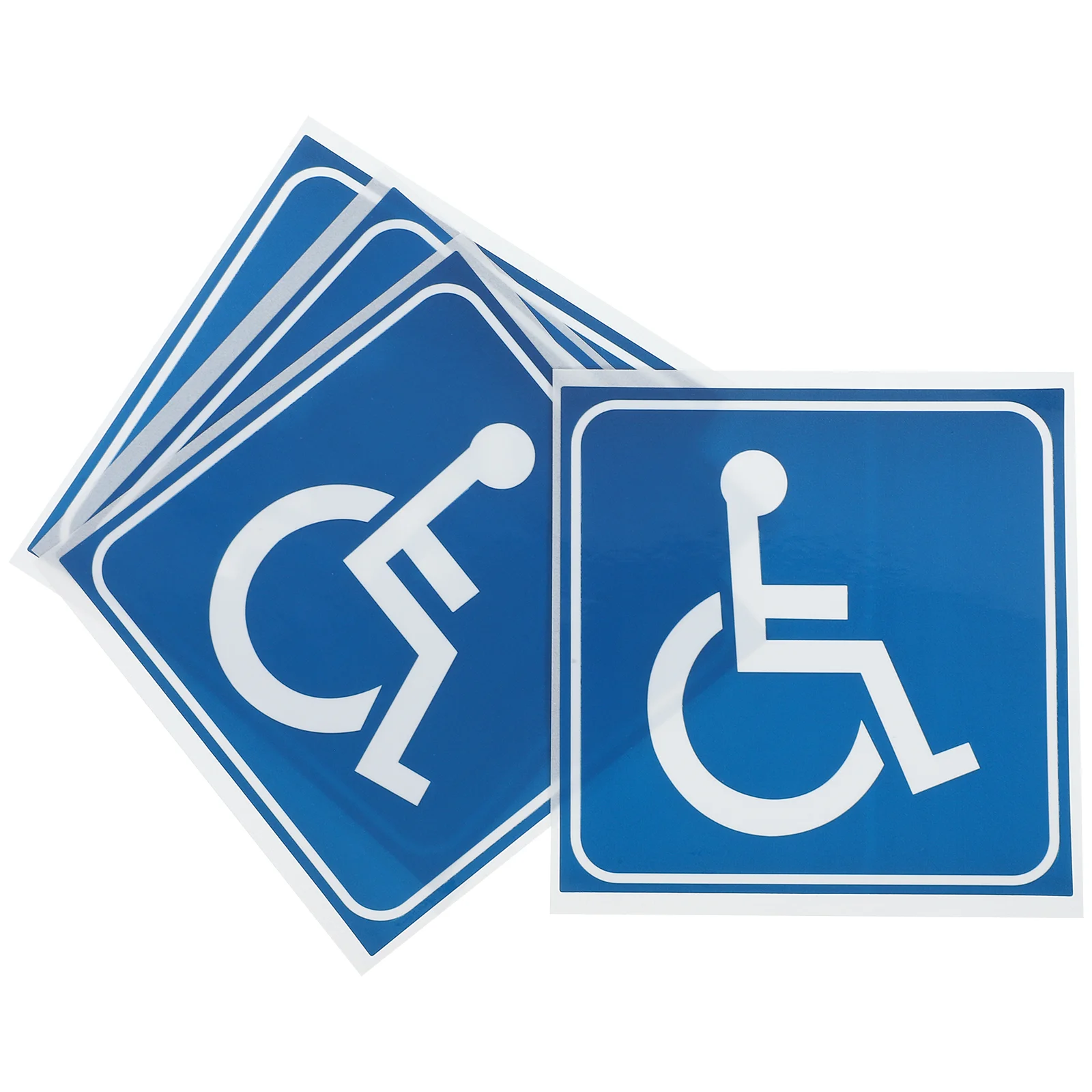 4 Pcs Wheelchair Sign Car Stickers Adhesive Disabled for Window Self Camper Van Parking Signs Outdoor Symbol Pvc Decals