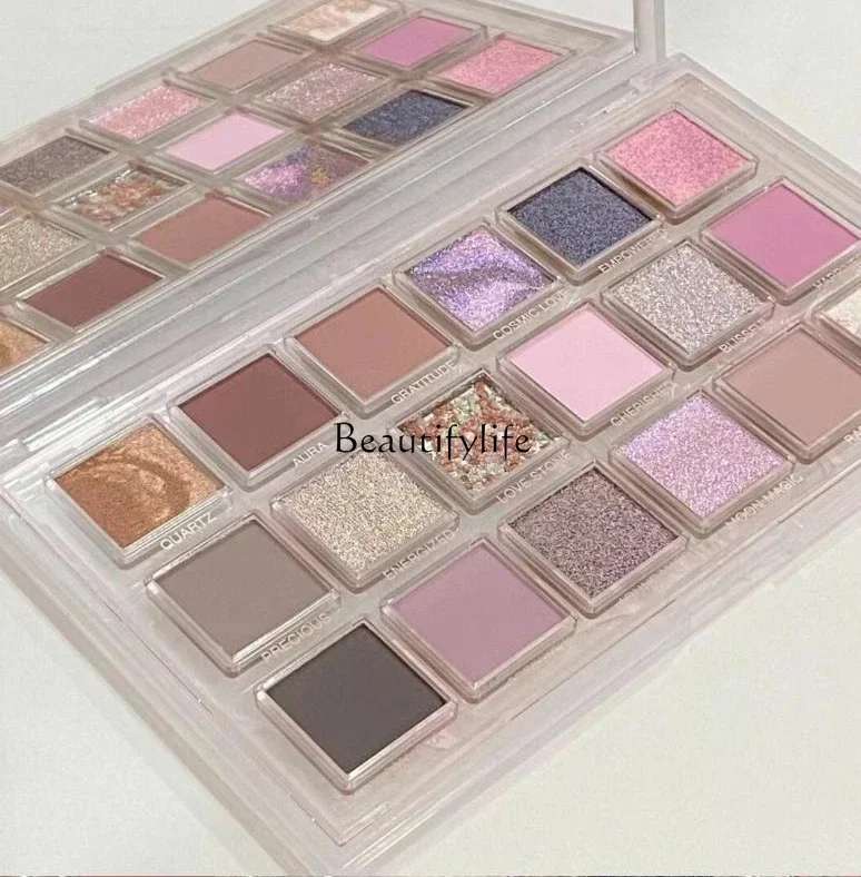 Polar Day Rose 18 Colors Eye Shadow Plate Low Saturation Pink Purple Brown Eye Shadow