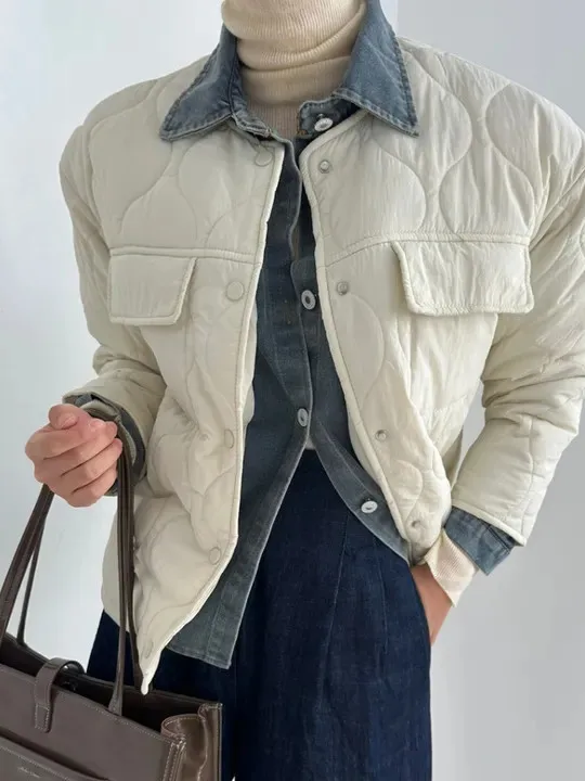 

Корейское стеганое хлопковое пальто, женское пальто ort Design Sensation, теплое искусственное двухсекционное хлопковое пальто, модная зимняя верхняя одежда