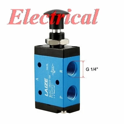 1pc Manual Hand Pull Push Solenoid Valve 2 Position 3 Way Pneumatic G 1/4