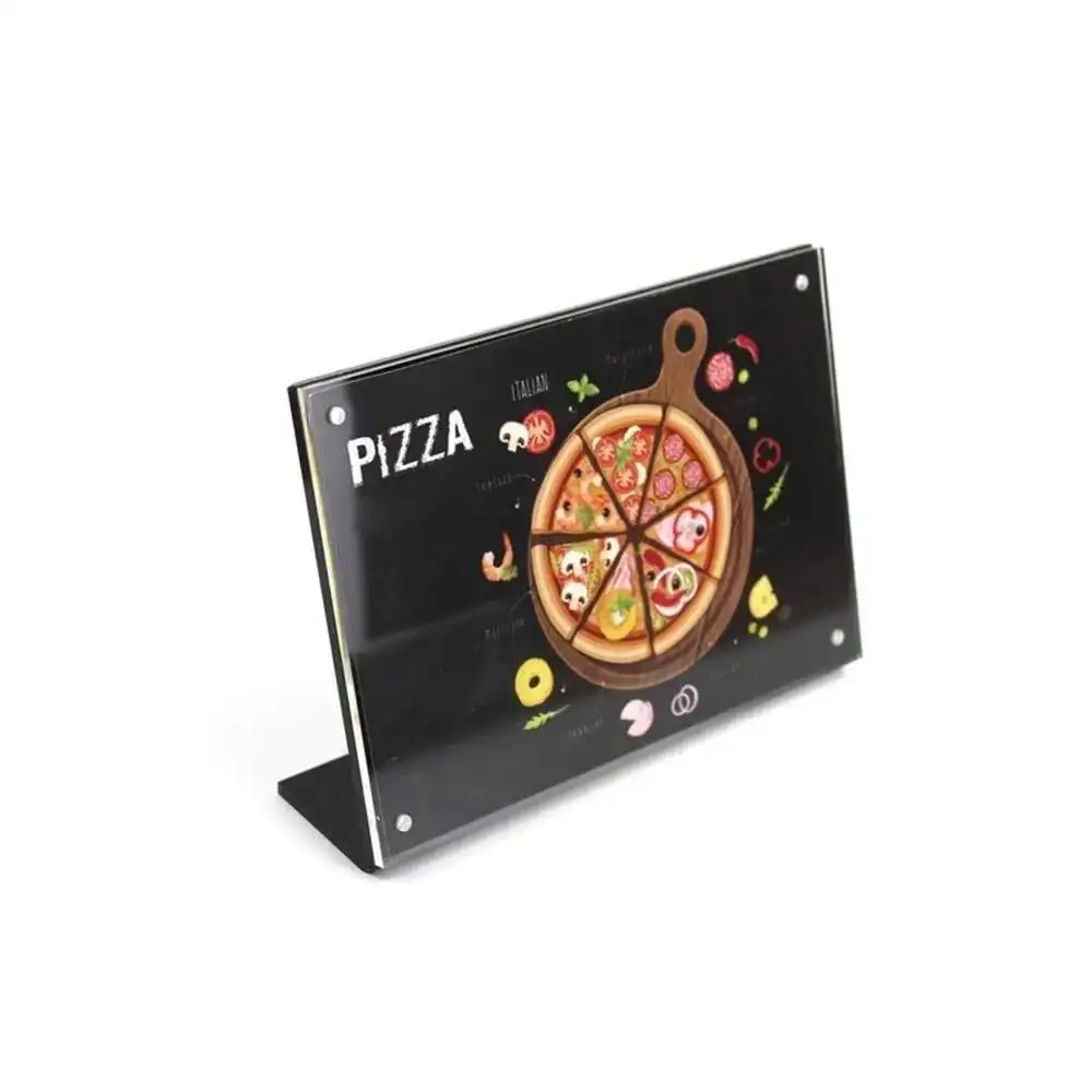 1pcs A4 Label Tag Sign Poster Frame L Stand Price Card Menu Display Rack Card Holder Display Desk Rack Tabletop Acrylic Frames