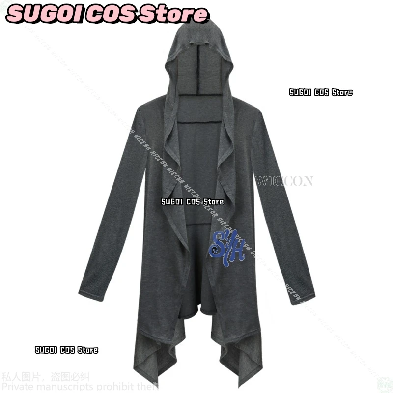 {SUGOI COS} أنيمي لعبة الخيال تأثيري جيراي كي الفتيات طويلة مقنعين مفتوحة الجبهة خفيفة الوزن شال معطف الشرير القوطي Y2K هالوين