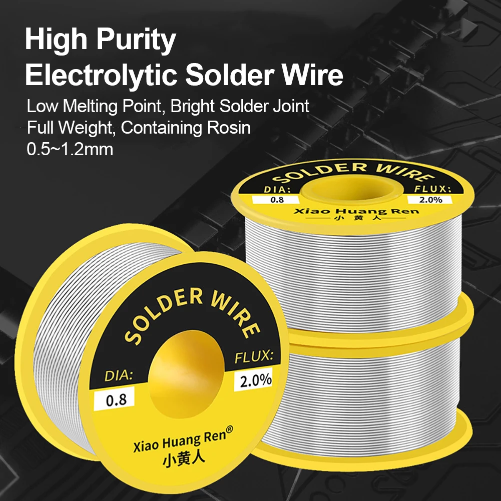 60/40 Solder Wire Rosin Core Tin Solder Wire Soldering Welding Flux 1.5-2.0% Iron Wire Reel 50g Diamater 0.5/0.6/0.8/1/1.2mm