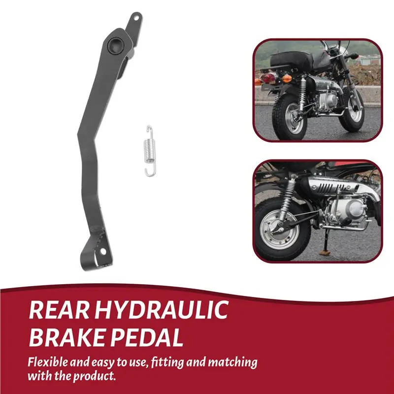 Multi-Purpose Universal Motorcycle Rear Hydraulic Brake Lever Pedal & Spring Motorbike Foot Rest For Pit Dirt Bike 50Cc 110Cc 12