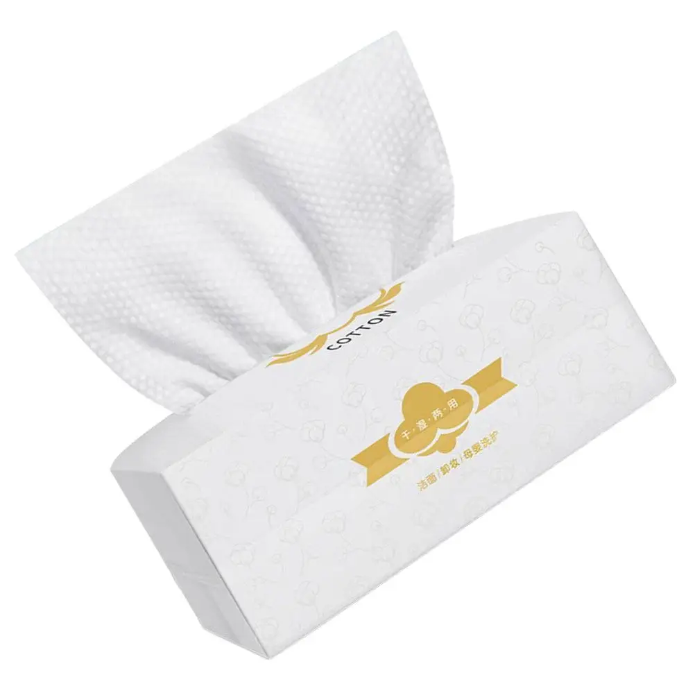 

80 шт. одноразовых салфеток для лица из премиального хлопка, для сухого и влажного использования, для снятия макияжа, очищающие, для путешествий и домашнего использования, мягкие, гигиеничные