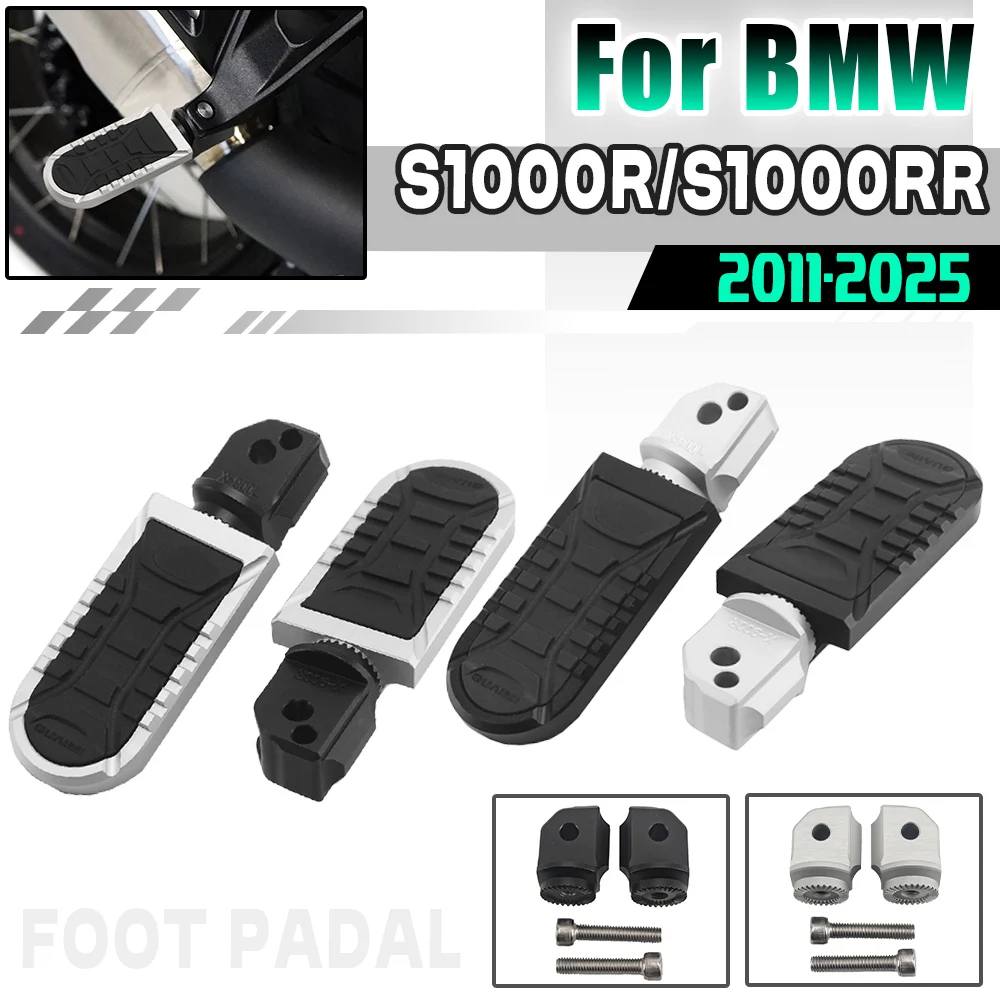 

Rotatable Footrest Pedals For BMW S1000R S 1000 R S 1000RR S 1000RR 2011-2025 Passenger Rear Footpegs Motorcycle Accessories