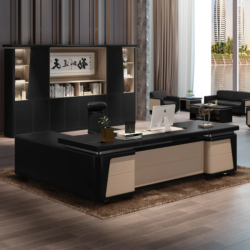 Light Luxury European Boss Table Simple Modern Secretary European Storage Desks Standing Organizer Designer Bureau Furniture