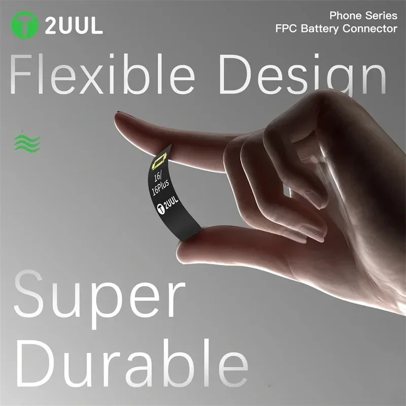 

2UUL BT03 FPC Battery Connector Double Sided Power Boot Adaptor for iPhone 6-16PM, Activation Line Clip with Male Buckles