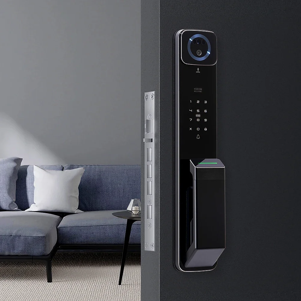 Sumus 2023 new design home assistant best front mortise door smart door locks with camera supplier