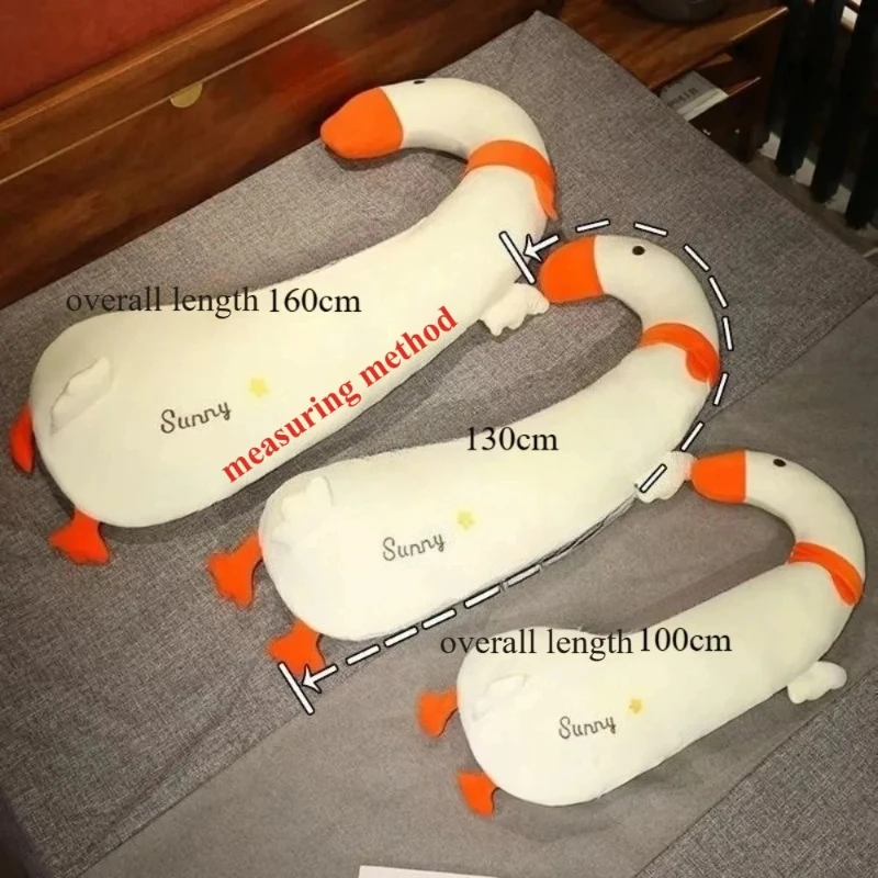 Oversized Long Body Pillow Dinosaur White Swan Unicorn Plush Doll Soft Stuffed Animal Sleeping Hug Pillow Leg Support Cushion
