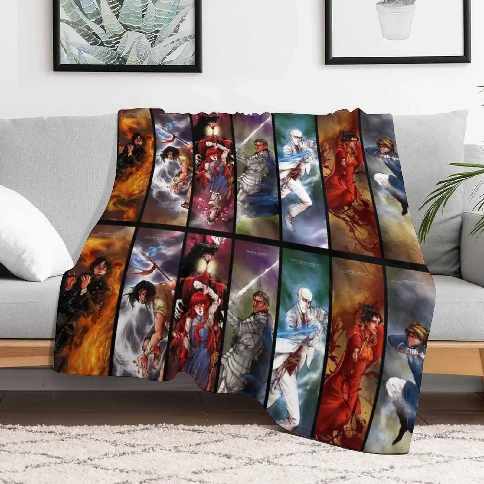 

The Stormlight Archive Epic Fantasy Novel 2022 By Brandon Sanderson Character Fanart Collage Throw Blanket