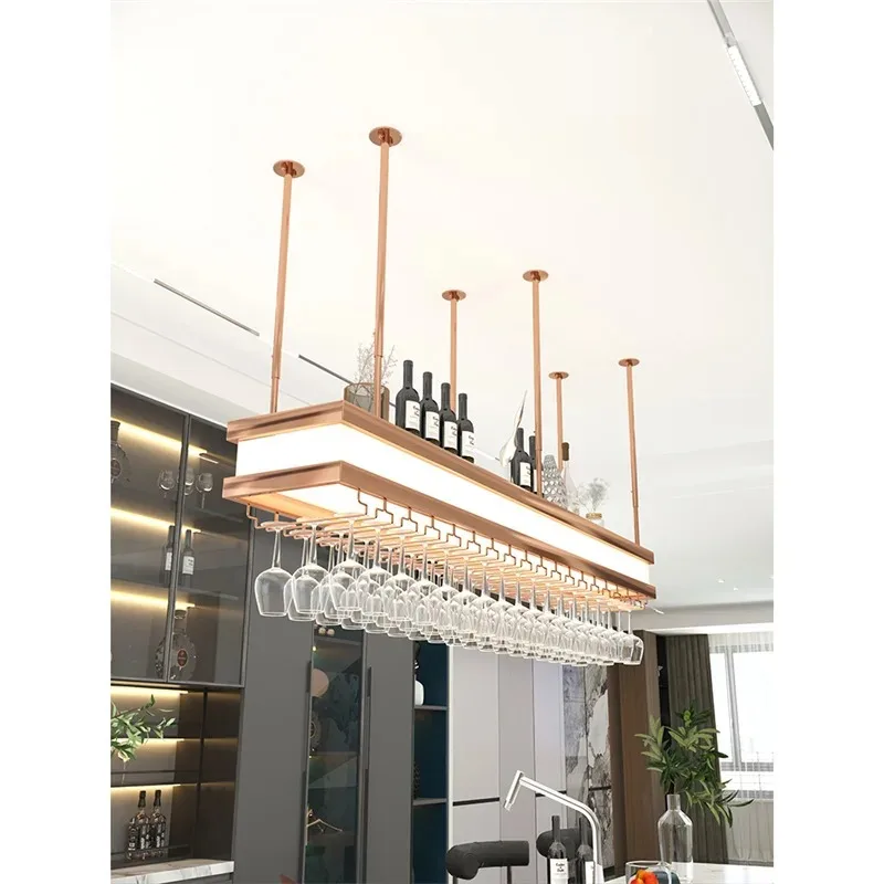 Bar hanger hanging high-end luminous wine glass rack Bar counter wine rack