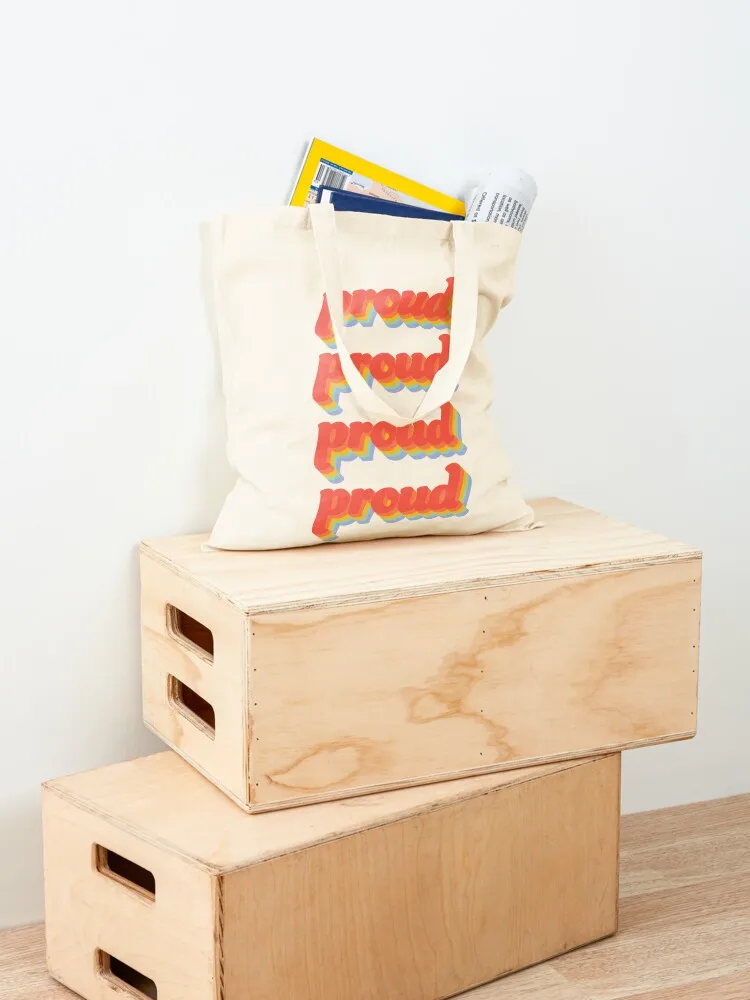 Proud Pride Vintage Letters Tote Bag Portable shopping bag Handbags women Customizable tote bag Women's tote