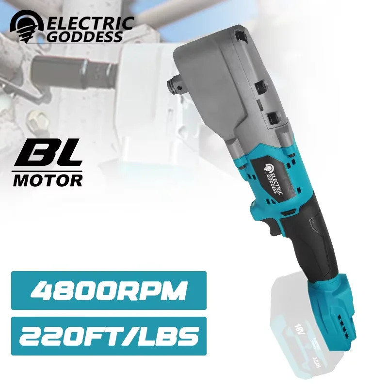 220FT/LBS Brushless Electric Ratchet Wrench Cordless Removal Screw Nut Car Repair Power Tool For Makita 18V Battery Pin