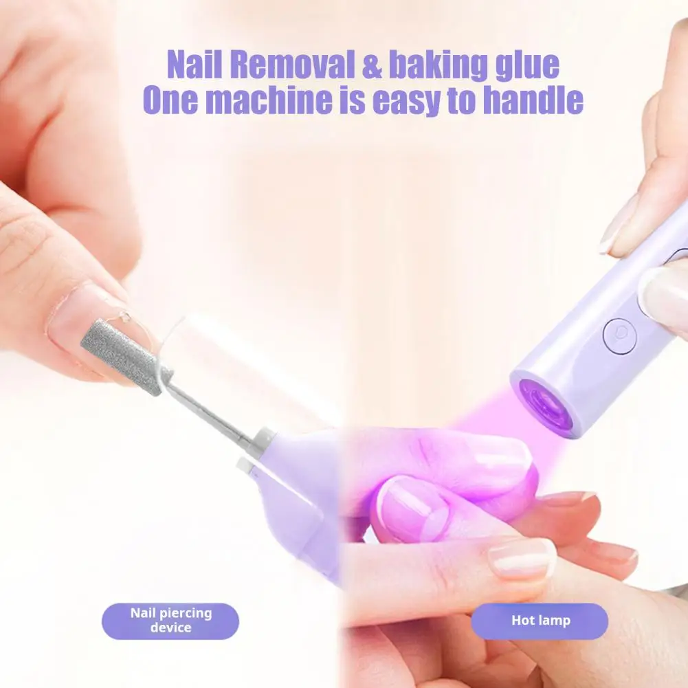 Electric Nail Drill with 5 Bits Sanding Bands UV Nail Lamp Acrylic Gel Nail Polish Removal Machine Manicure Pedicure Tool