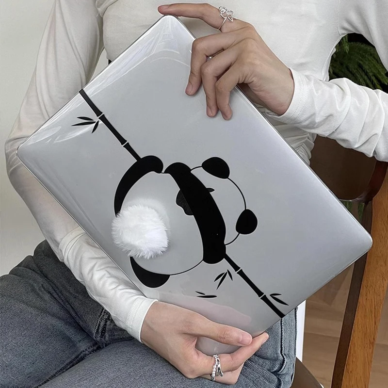 2024 Newest design Plush Panda Case for 2023 Macbook Air M1 A2179 A2337 M3 Pro 13 14  M2 Air15 A2941 A3114 Air13.6 A2681 A3113