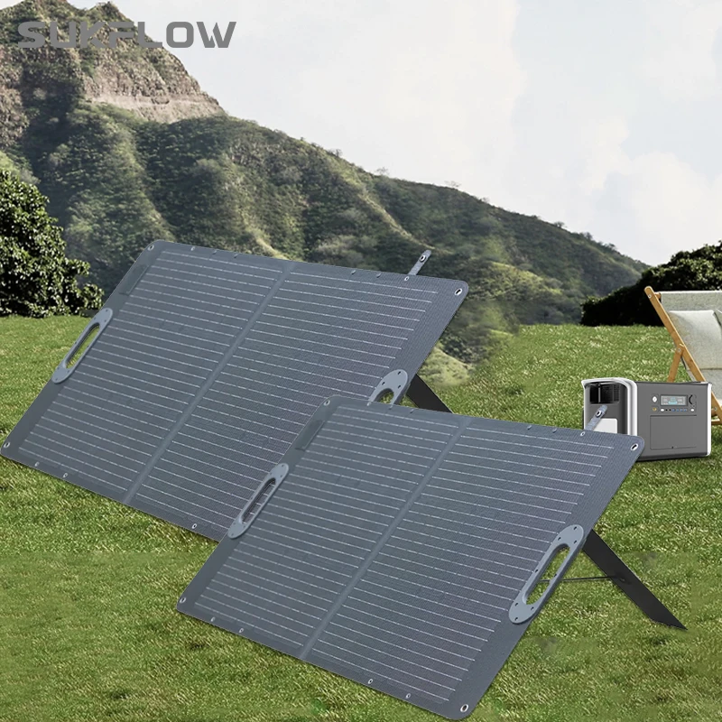 100w sukflow painel solar portátil 20v placa solar seguro estabilizar carregador para estação de energia banco potência telefone acampamento ao ar livre casa