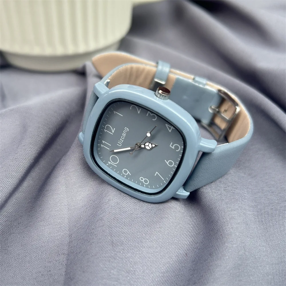 Orologi da polso al quarzo da donna con cinturino in pelle di moda quadrante arabo casual orologio da polso semplice orologio da lavoro per ragazze Reloj Hombre