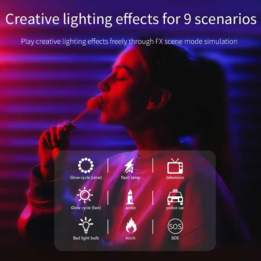 Desiontal W70 mini RGB color fill light,LED camera vlog photography light,mobile phone selfie soft light,and live shooting light