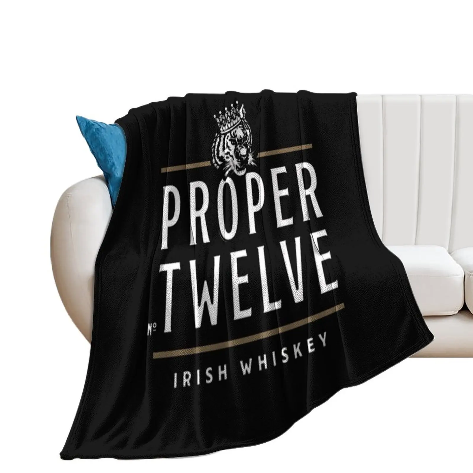 

Proper 12 Proper Twelve Irish Whiskey Throw Blanket funny gift Warm Soft Beds Furrys Blankets