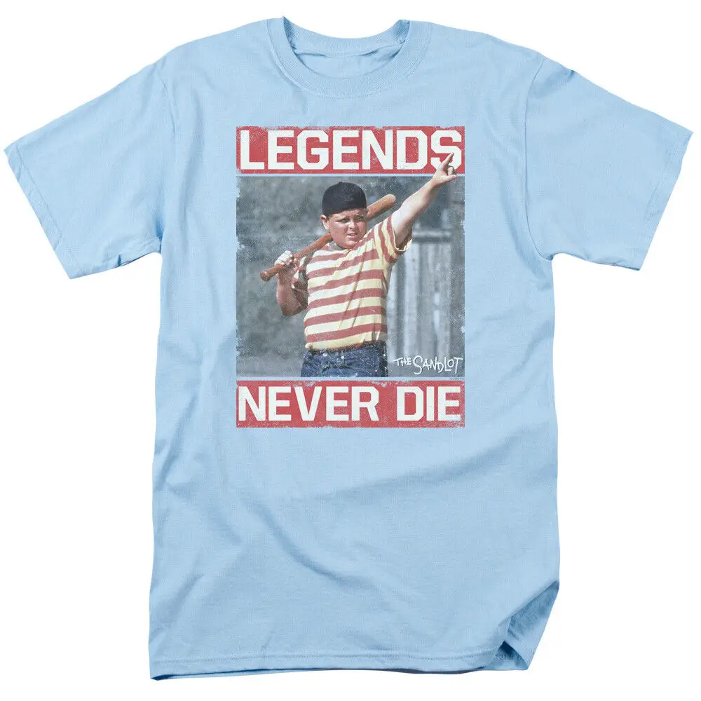 

The Sandlot Legends T Shirt Mens Licensed Classic Baseball Movie Tee Light Blue