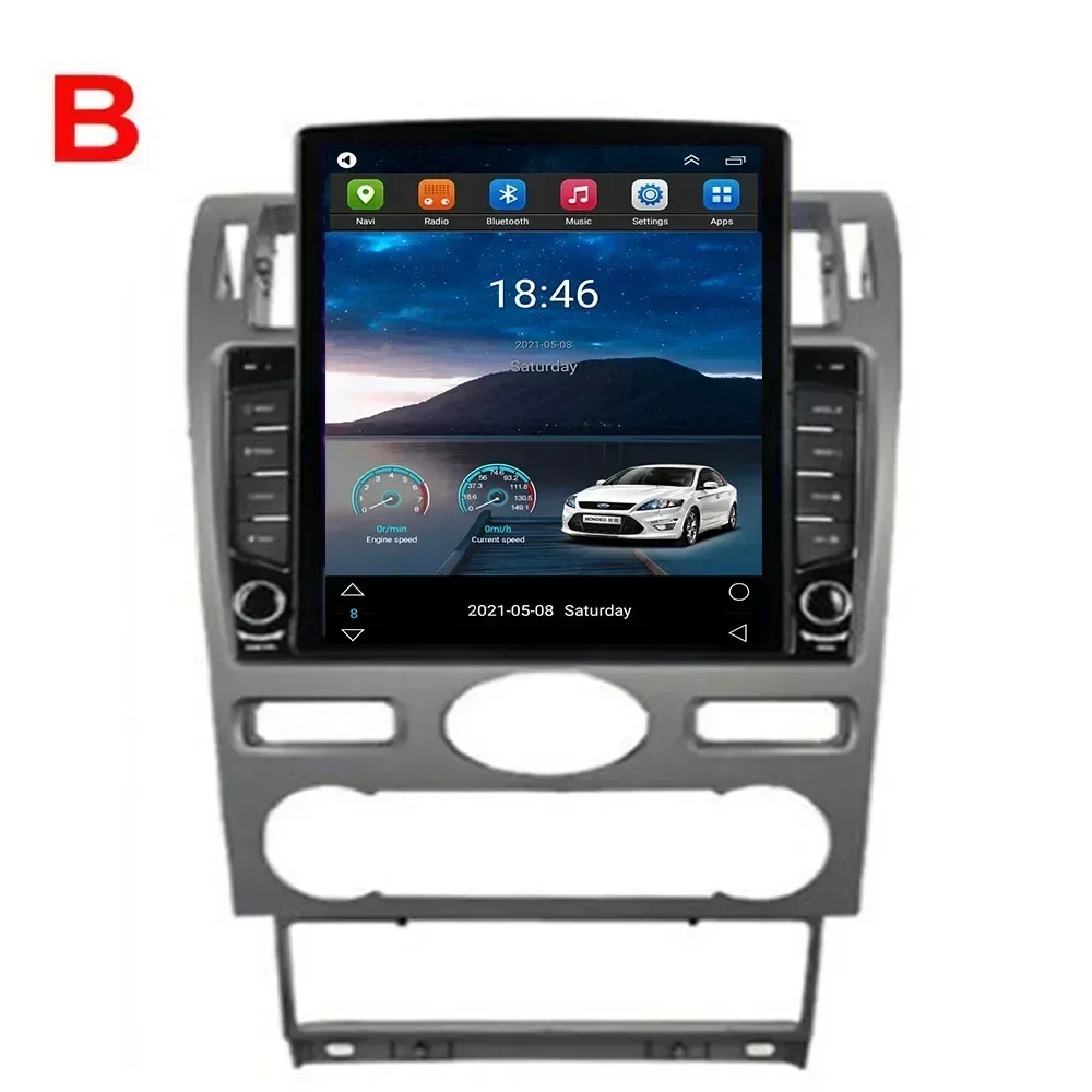 For Tesla Style 2Din Android 13 Car Radio For Ford Mondeo 3 2000-2006 2007 Multimedia Video Player GPS Stereo Carplay DSP RDS