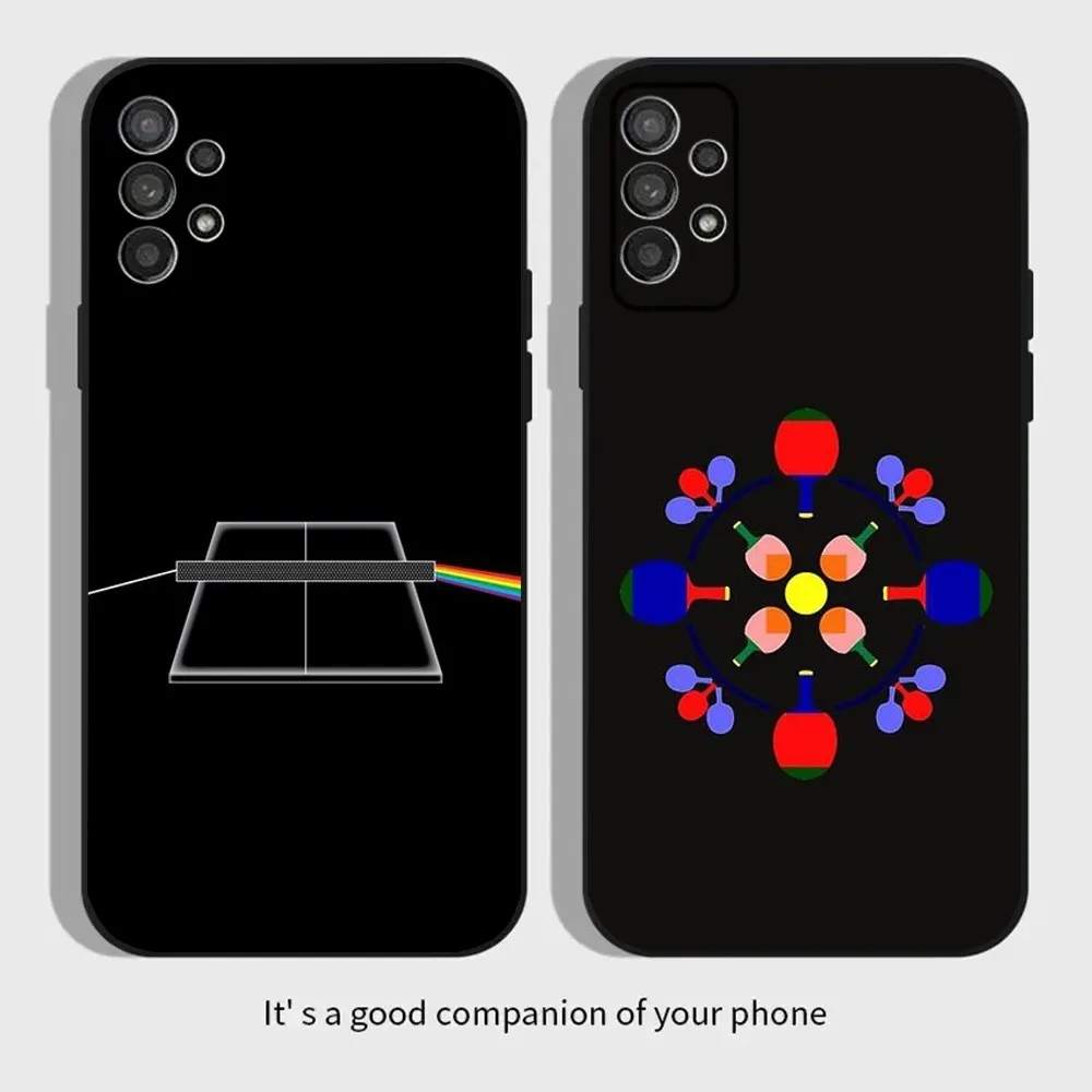 Masa tenisi raket Ping Pong telefon kılıfı için Samsung Galaxy A13,A21s,A22,,, A32, A53, A53,A71,A80,A91 yumuşak siyah kapak