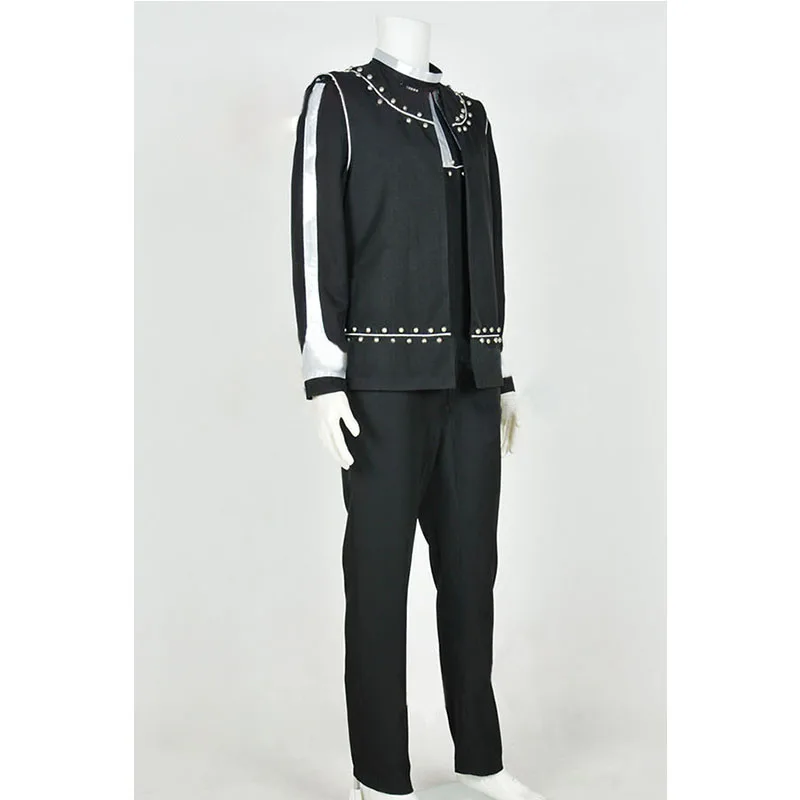 أزياء تلفزيون كير أفون التأثيرية للرجال باللون الأسود فانتازيا بدلة حفلات الهالوين