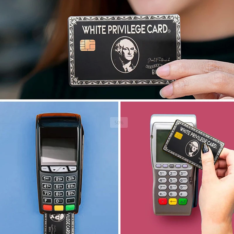 4 قطع من بطاقة الخصم البيضاء التي تحمي بدون فقاعات ومضادة للتجاعيد وغطاء نحيف #3