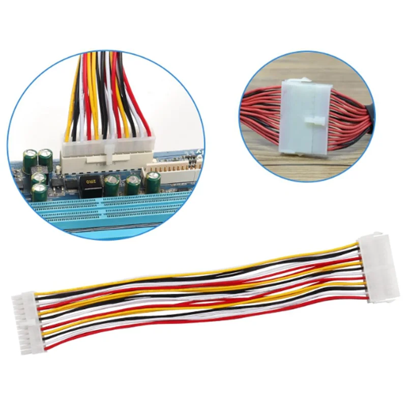 Used in the Computer Host PC PSU TW Connector Cable Power Supply 0.3m ATX 24pin Male Female Power Extension Cable,