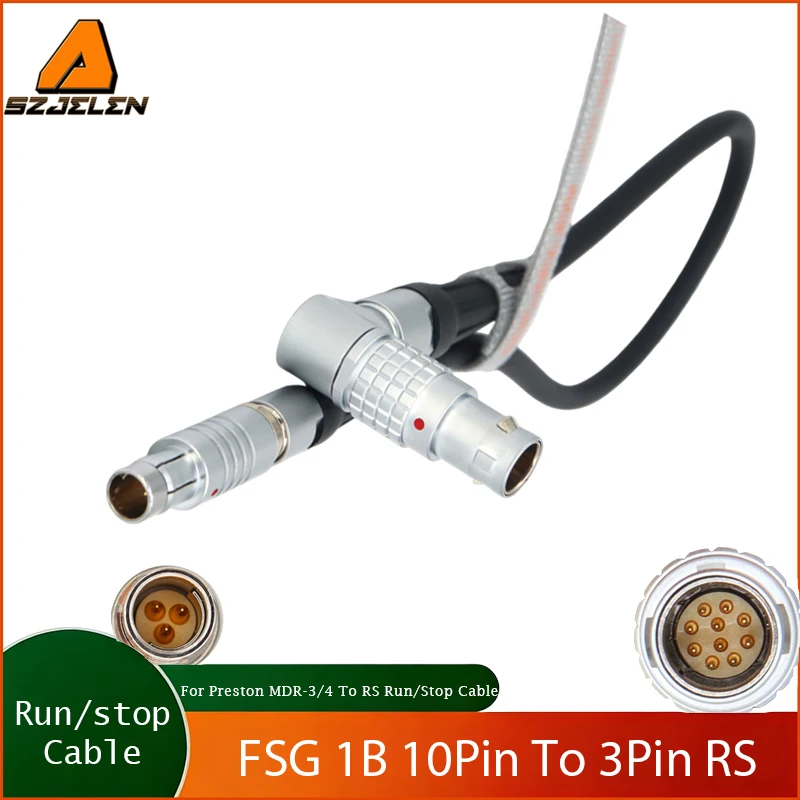 

For Preston MDR-3 and MDR-4 FSG 1B 10pin to 3 Pin RS Run/stop Power Cable for Arri Alexa,RED, Sony Venice