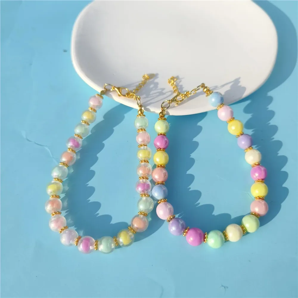 Fashion Colorful Pearl Pet Cat Collar Pearl Kitty Necklace Cat Gift Pet Festival Accessories Dog Collars Chain Cat Accessories