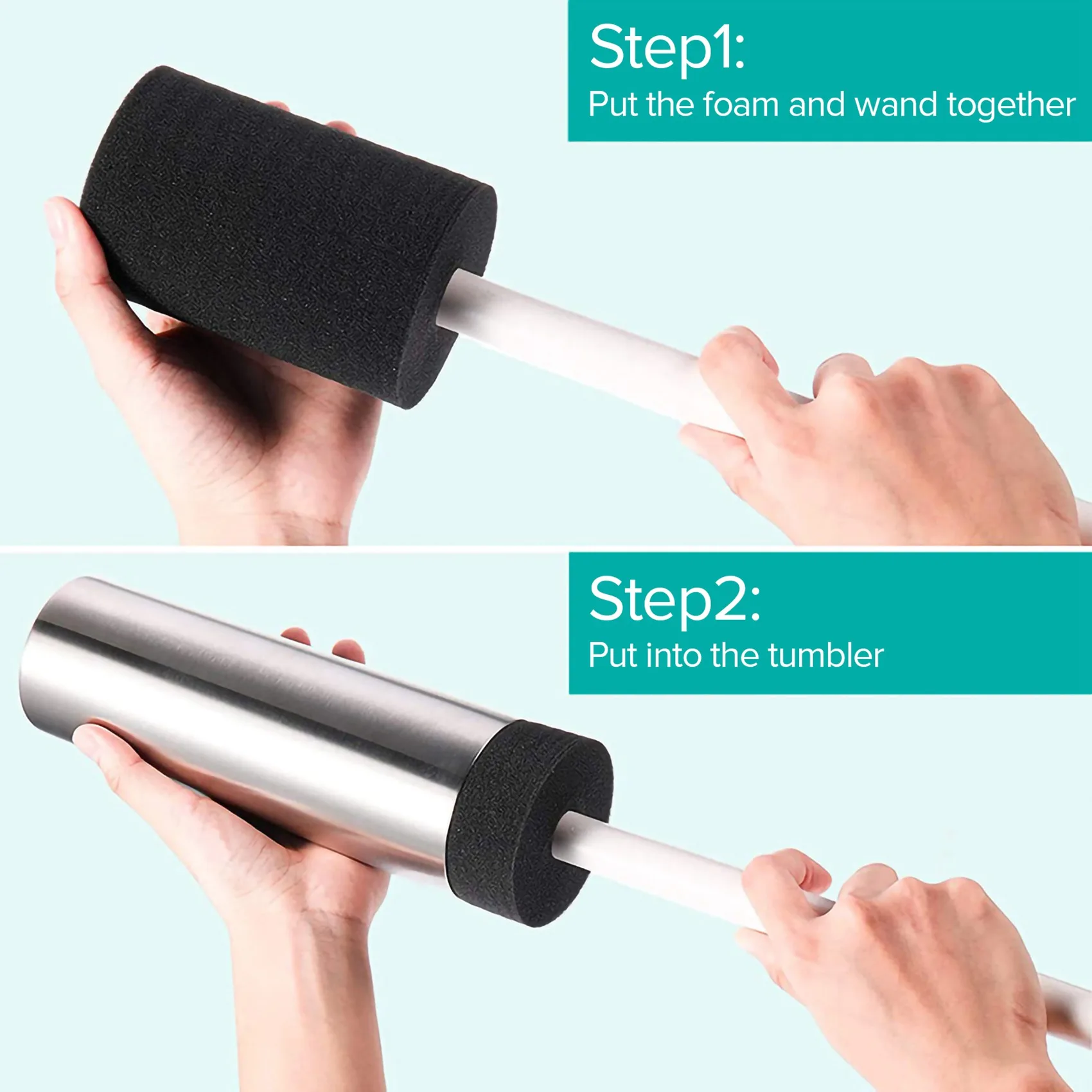 ABJS 4 Peças de Espuma Flexível para Copos, Inserções de Espuma para Copos de 10-40Oz, Espuma para Artesanato de Copos para Tubo de PVC de 1/2 Polegada