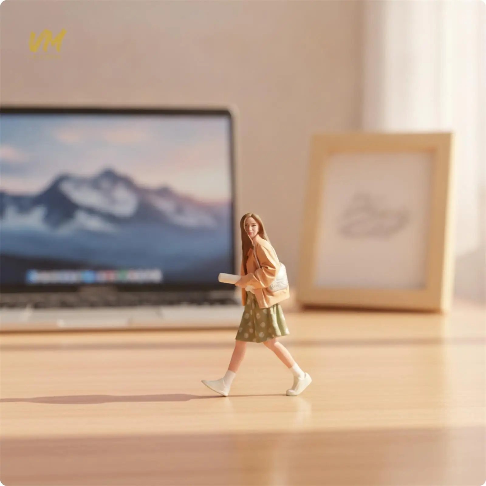 Female Figurine Realistic Design Model Decoration Micro Landscape Decor
