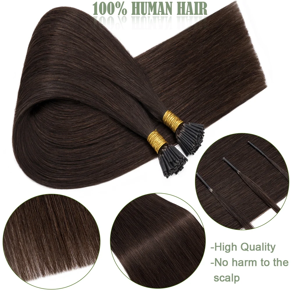 Rich Choices 100sStrands I Tip Hair Extensions Straight Pre Bonded I Tip Human Hair Extensions Keratin Fusion Hair For Women