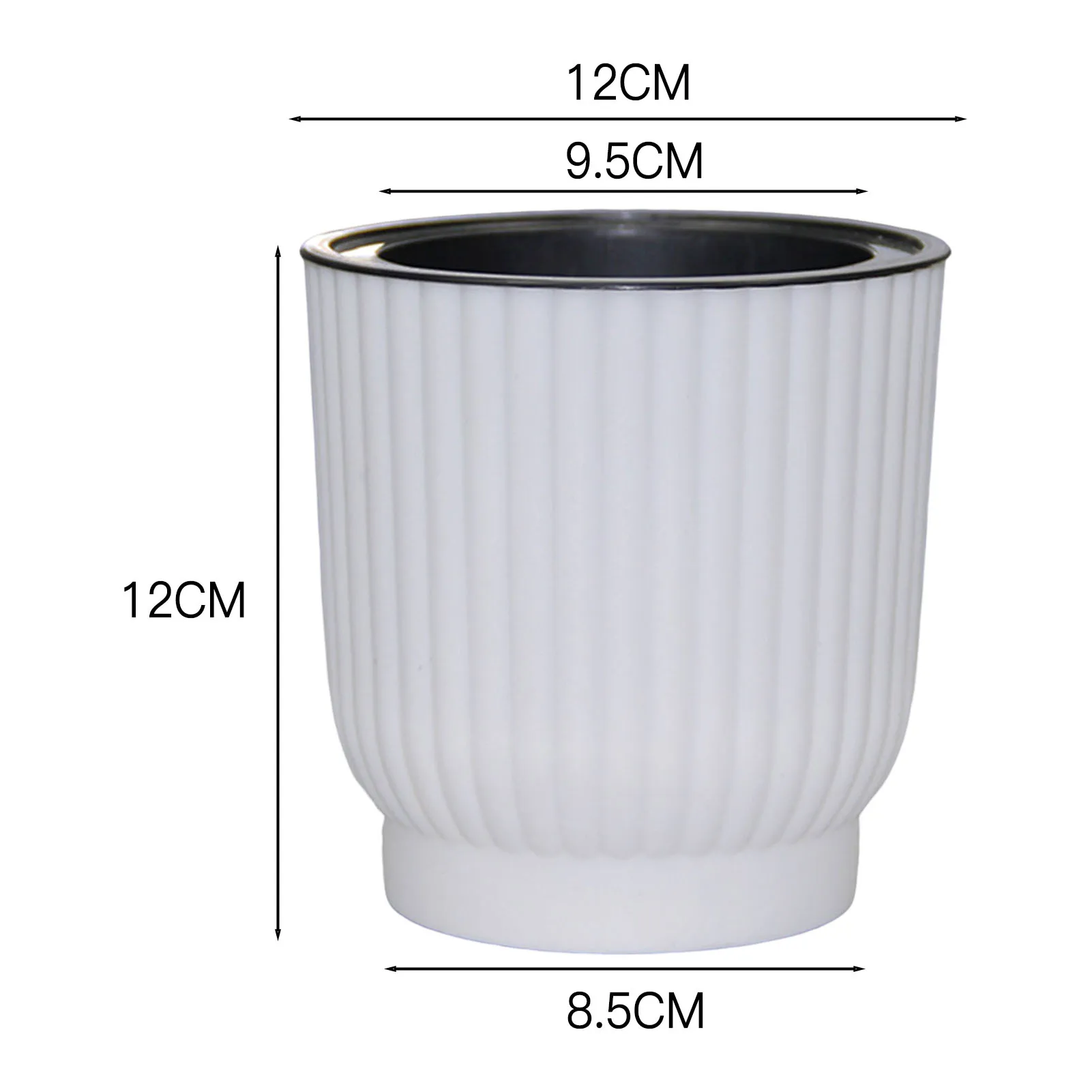 White Round Plant Flower Pot Stylish Water-saving Desktop Planters for Family Friend Neighbor Gift