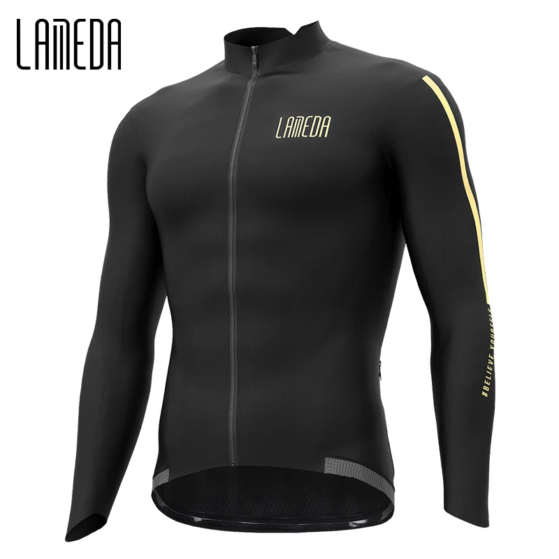 LAMEDA Winter Cycling Jacket for Men Windproof Fleece Men's Bike Jacket MTB Cycling Clothing Bicycle Coat Jackets with Pockets