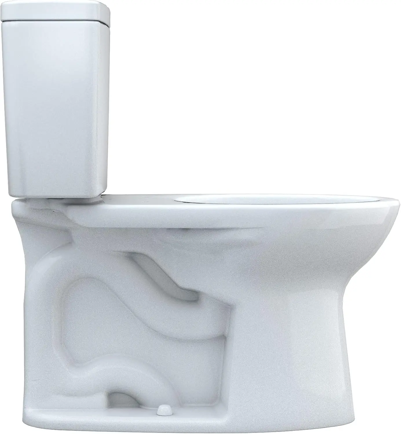 Two-Piece Elongated 1.28 GPF Universal Height TORNADO FLUSH Toilet with CEFIONTECT and Right-Hand Trip Lever, Cotton White