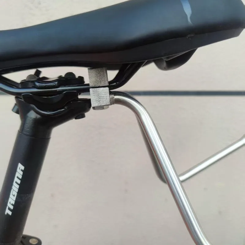 Portaequipajes trasero para bicicleta de acero inoxidable, resistente y ligero, portaequipajes integrado para bicicleta de montaña y carretera, accesorios para ciclismo